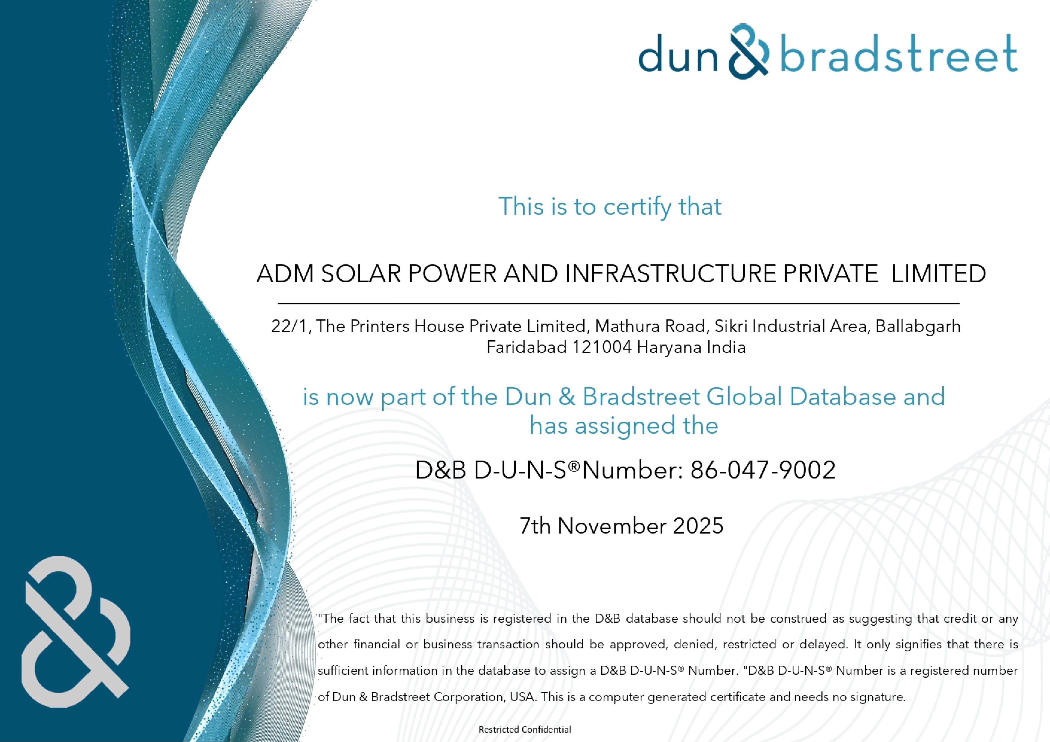D-U-N-S Certificate